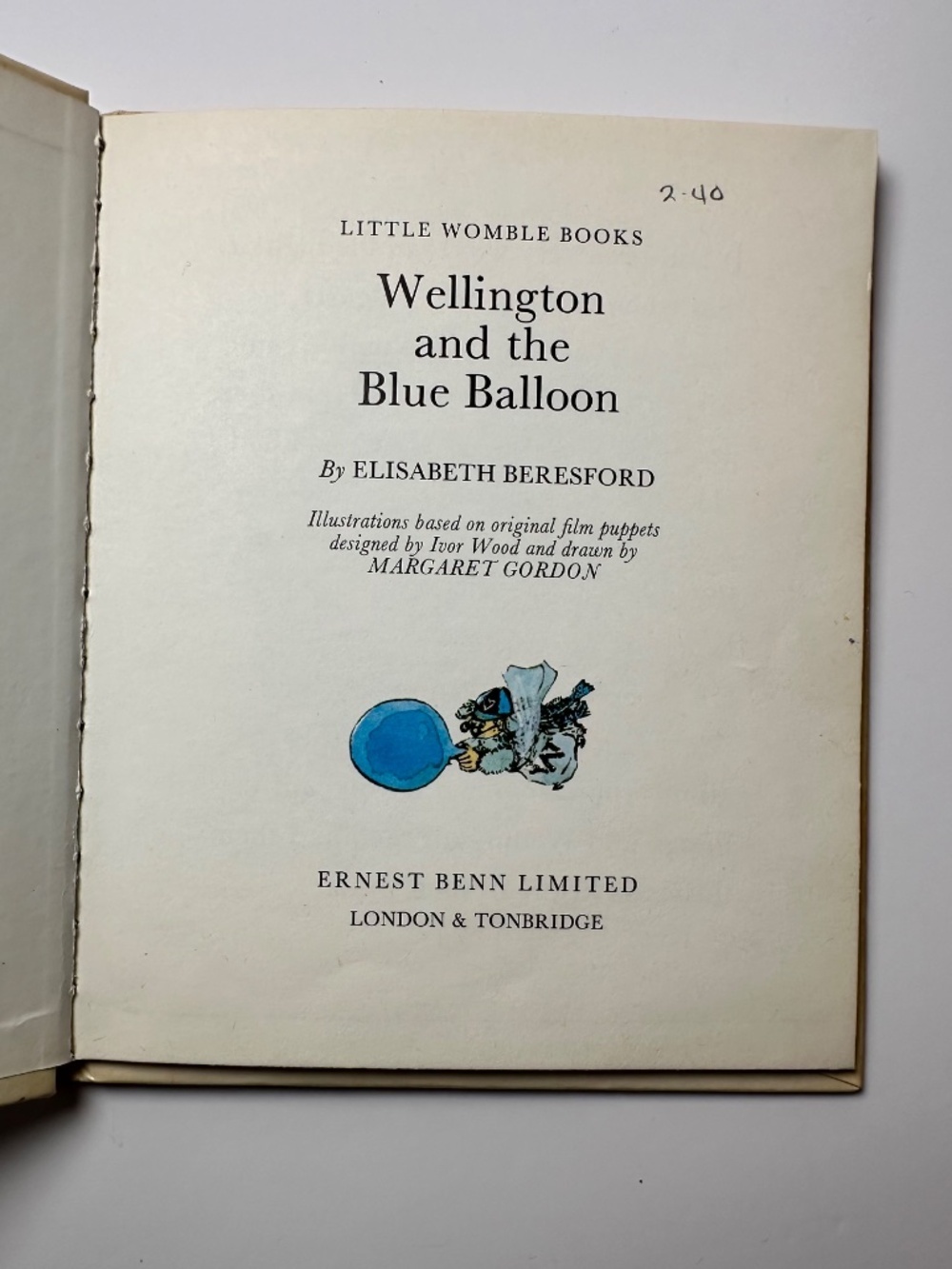 Vintage 1975 Wellington and the Blue Balloon Book - Picture 2 of 10